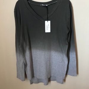 NWT ombré high slit sweater